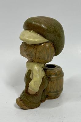Vintage UCTCI Japan Stoneware Child Candle Holder - Clay Pottery
