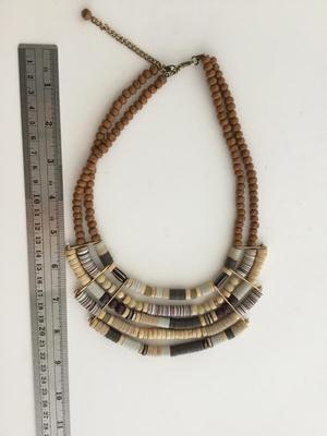 Beautiful colorful statement beaded necklace