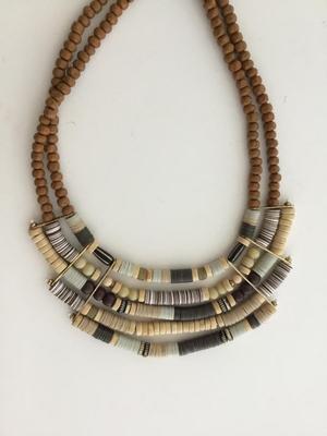 Beautiful colorful statement beaded necklace