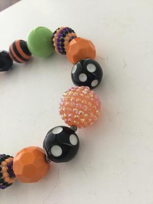 Colorful statement beaded vintage clasp necklace