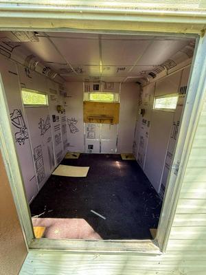 Trailer converted into a fish house. NO TITLE ONLY BILL OF SALE