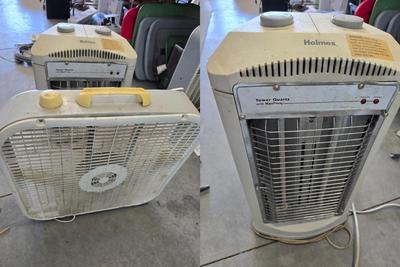 Holmes Tower Quartz Heater + Box Fan Combo