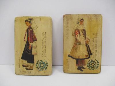 Romania Folk Art Costumes Wood Decor