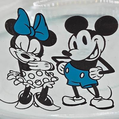 LOT 45K: Birthday Plates, Disney Pyrex Bowls with Lids, and Big Mug for When You Need That Extra Jolt of Coffee