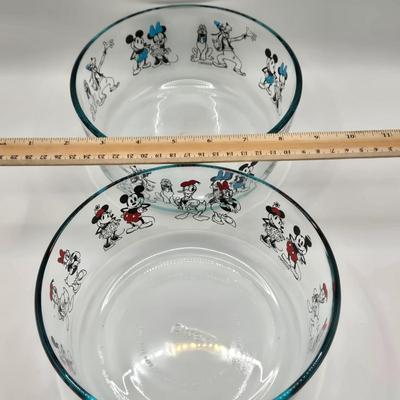LOT 45K: Birthday Plates, Disney Pyrex Bowls with Lids, and Big Mug for When You Need That Extra Jolt of Coffee