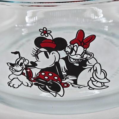 LOT 45K: Birthday Plates, Disney Pyrex Bowls with Lids, and Big Mug for When You Need That Extra Jolt of Coffee
