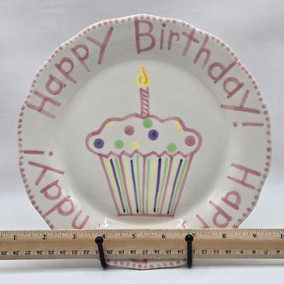 LOT 45K: Birthday Plates, Disney Pyrex Bowls with Lids, and Big Mug for When You Need That Extra Jolt of Coffee