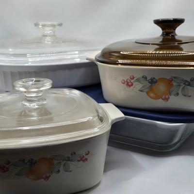 LOT 47K: Corning Ware Bake Ware with Lids