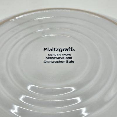 LOT 49K: Complete Service for 8 Set of Pfaltzgraff Mercer Taupe Dinner Ware