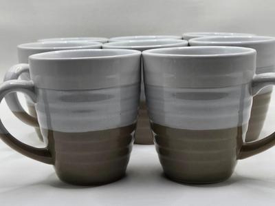 LOT 49K: Complete Service for 8 Set of Pfaltzgraff Mercer Taupe Dinner Ware