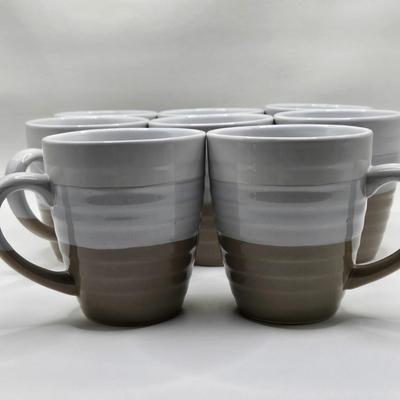 LOT 49K: Complete Service for 8 Set of Pfaltzgraff Mercer Taupe Dinner Ware