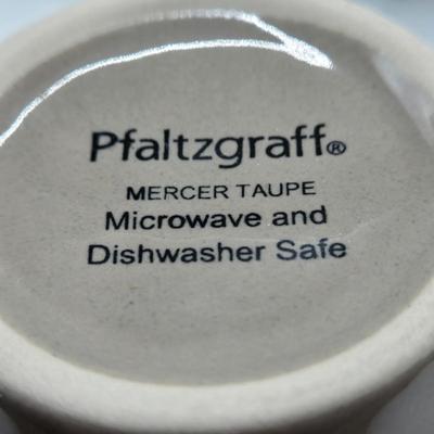 LOT 49K: Complete Service for 8 Set of Pfaltzgraff Mercer Taupe Dinner Ware