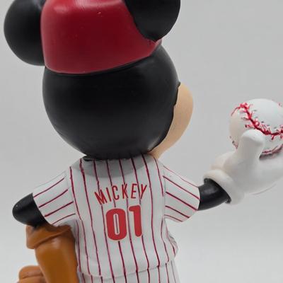 LOT Phillies Pins and 2 Forever Collectibles Phillies' Mickey Mouse Figurines / GO PHILLIES!!