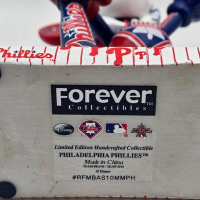 LOT Phillies Pins and 2 Forever Collectibles Phillies' Mickey Mouse Figurines / GO PHILLIES!!