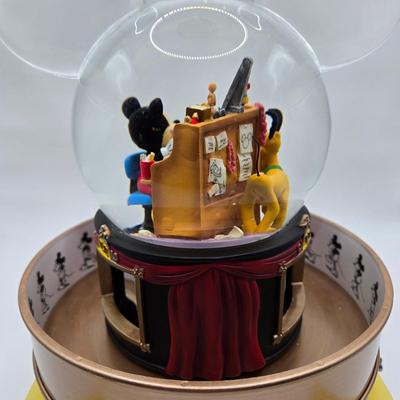 LOT 55F: The Art of Disney Animation Musical Snow Globe and Mickey Tipping His Hat Musical Figurine
