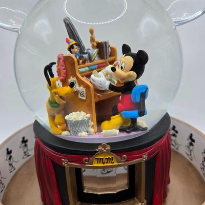 LOT 55F: The Art of Disney Animation Musical Snow Globe and Mickey Tipping His Hat Musical Figurine
