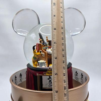 LOT 55F: The Art of Disney Animation Musical Snow Globe and Mickey Tipping His Hat Musical Figurine