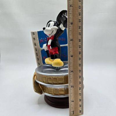 LOT 55F: The Art of Disney Animation Musical Snow Globe and Mickey Tipping His Hat Musical Figurine