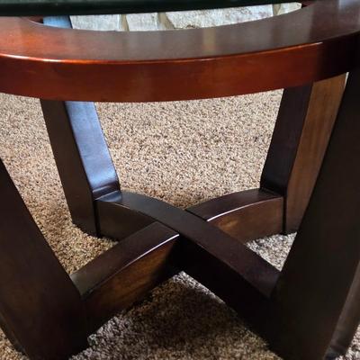 LOT Glass Top Coffee and Side Tables
