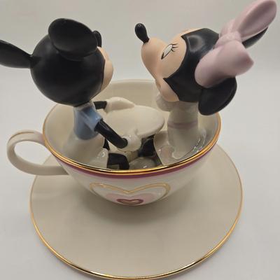 LOT 61L: Just Look at the Way She Looks at Him!!/ Lenox Disney Showcase "Mickey's Teacup Twirl"