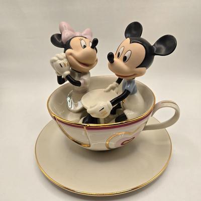 LOT 61L: Just Look at the Way She Looks at Him!!/ Lenox Disney Showcase "Mickey's Teacup Twirl"