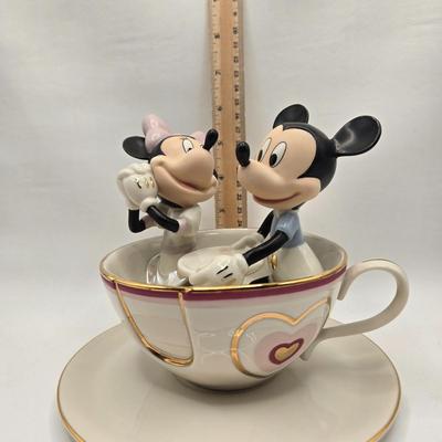 LOT 61L: Just Look at the Way She Looks at Him!!/ Lenox Disney Showcase "Mickey's Teacup Twirl"