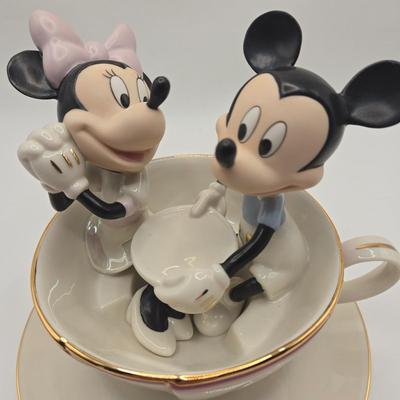 LOT 61L: Just Look at the Way She Looks at Him!!/ Lenox Disney Showcase "Mickey's Teacup Twirl"