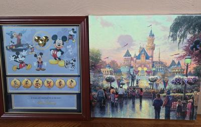 LOT 73L: Heritage Print (38.5 x 26) , Bradford Exchange Numbered Commemorative Print (14.4x12.5) and Thomas Kinkade Print with COA (14.5...