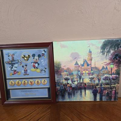 LOT 73L: Heritage Print (38.5 x 26) , Bradford Exchange Numbered Commemorative Print (14.4x12.5) and Thomas Kinkade Print with COA (14.5...