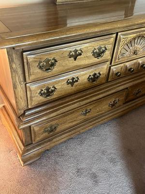 LOT 82W: Oak Bedroom Furniture - Dresser w/ Mirror