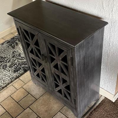 LOT 95H: Accent Table and Wall Mirror