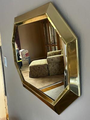 LOT 96D: Large Gold-Framed Wall Mirror