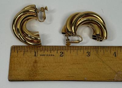 Gold-tone Napier Clip-on Earrings