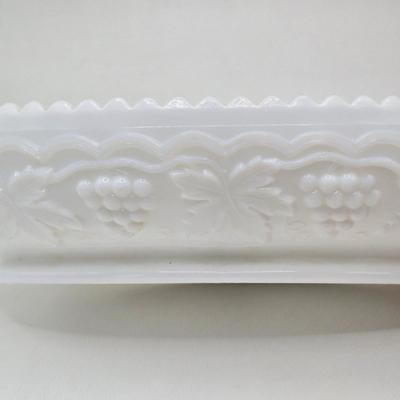 LOT 1K: Vintage Milk Glass Vase, Creamer and Sugar, Salt and Pepper, Divided Serving Dish, Butter Dish, and More
