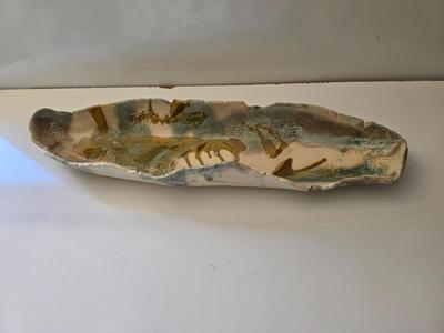 Handmade Organic Studio Pottery Tray – Abstract Glaze Design