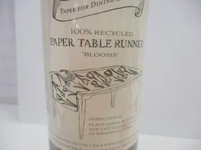 100% Recycled Paper Table Runner "Blooms" 30" x 50'