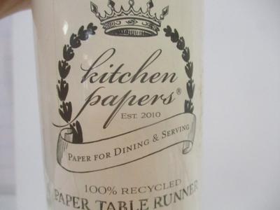 100% Recycled Paper Table Runner "Blooms" 30" x 50'