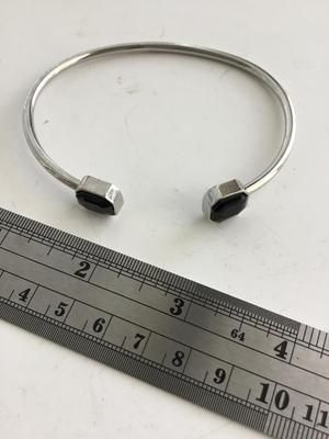 Silver tone cuff fashion bracelet