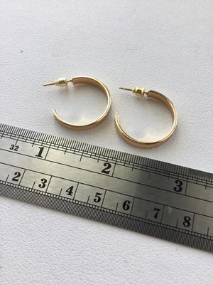 Gold tone small hoop earrings