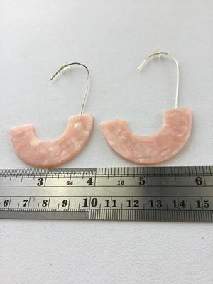 Beautiful light pink costume earrings
