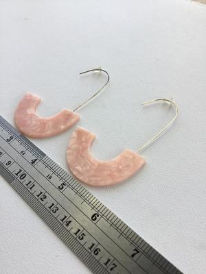 Beautiful light pink costume earrings