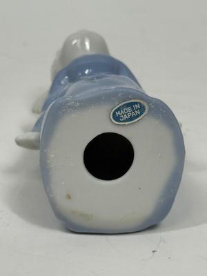Vintage MCXM Inarco Praying Nun and Kissing Angel Figurines Blue Dresses Japan - Porcelain/Ceramic