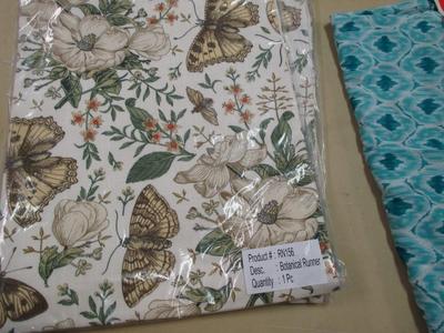 Assortment Of Lines Table Cloths Place Mats Patches