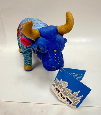 VTG 2000 Cow Parade Plush 8" Cow Big Apple New York Art Exhibit Cows Tag Stuffed