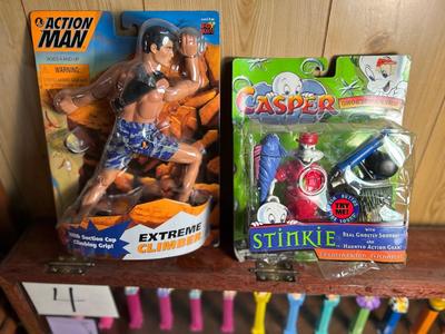 CASPER THE FRIENDLY GHOSTS “STINKIE” And ACTION MAN EXTREME CLIMBER