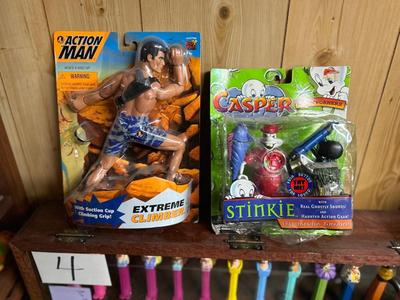 CASPER THE FRIENDLY GHOSTS “STINKIE” And ACTION MAN EXTREME CLIMBER