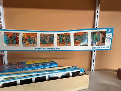 1961 PULL A SHOW PROJECTOR SLIDES AND FISHER PRICE PULL TOY PELICAN