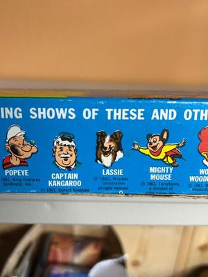 1961 PULL A SHOW PROJECTOR SLIDES AND FISHER PRICE PULL TOY PELICAN
