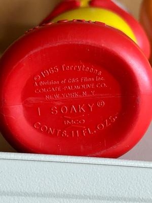 1965 SOAKY BUBBLE BATH CHARACTER BOTTLES