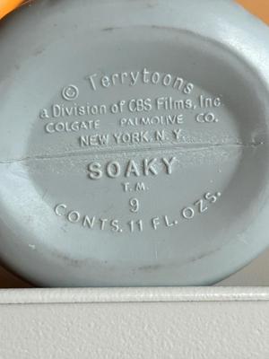 1965 SOAKY BUBBLE BATH CHARACTER BOTTLES